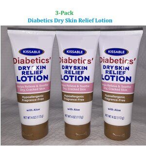 Diabetics Dry Skin Relief Lotion with Aloe (3 Pack) Relieves & Soothes Dry Crack